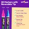 CHALKY CROWN Bold Chalk Markers - Dry Erase Marker Pens - Liquid Chalk Markers for Chalkboards, Signs, Windows, Blackboard, Glass - Reversible Tip (20 Pack) - (Multicolored, 6mm)